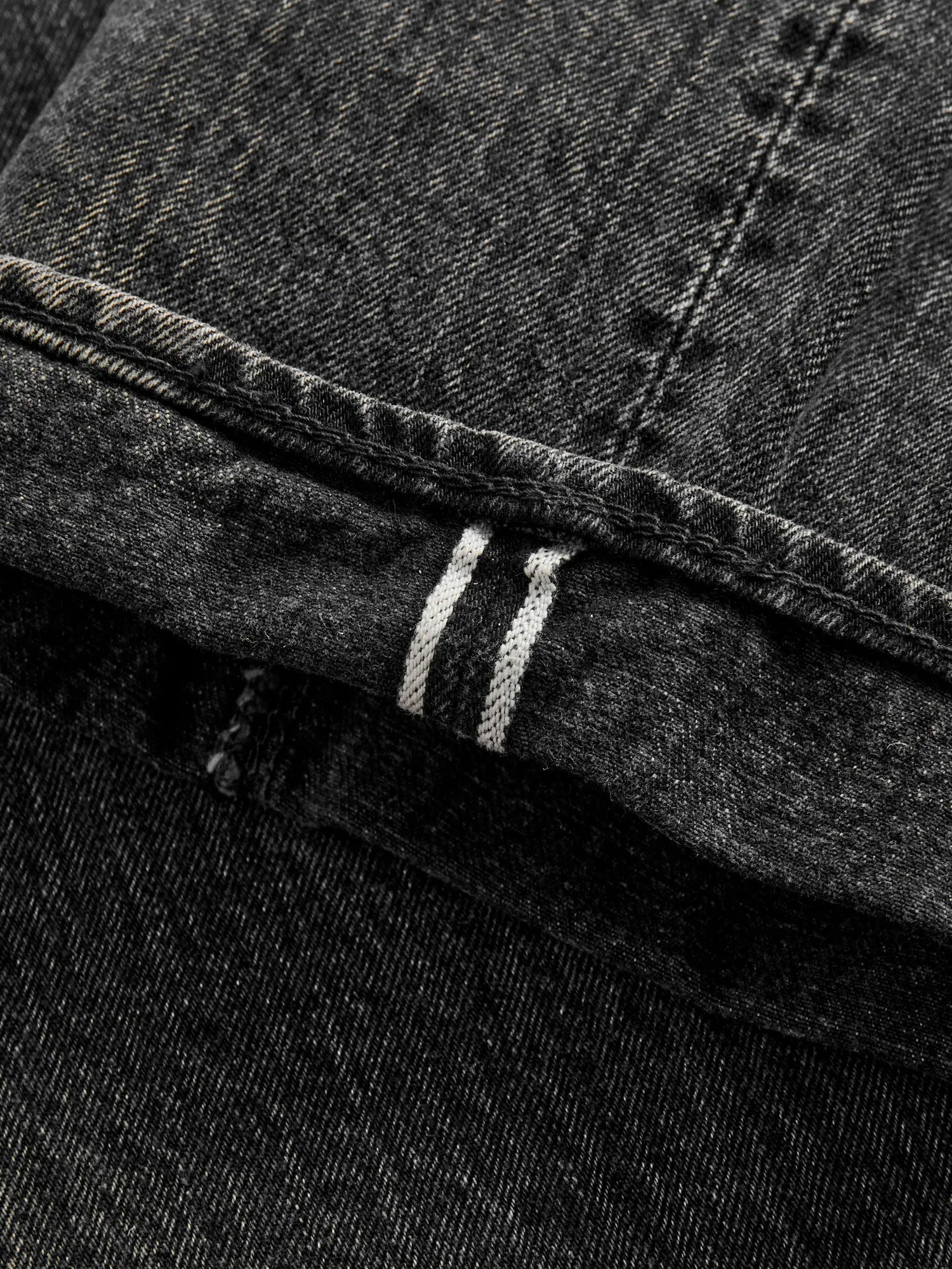 105 "Black Stone Wash" 13.5oz Selvedge Denim - Standard Fit