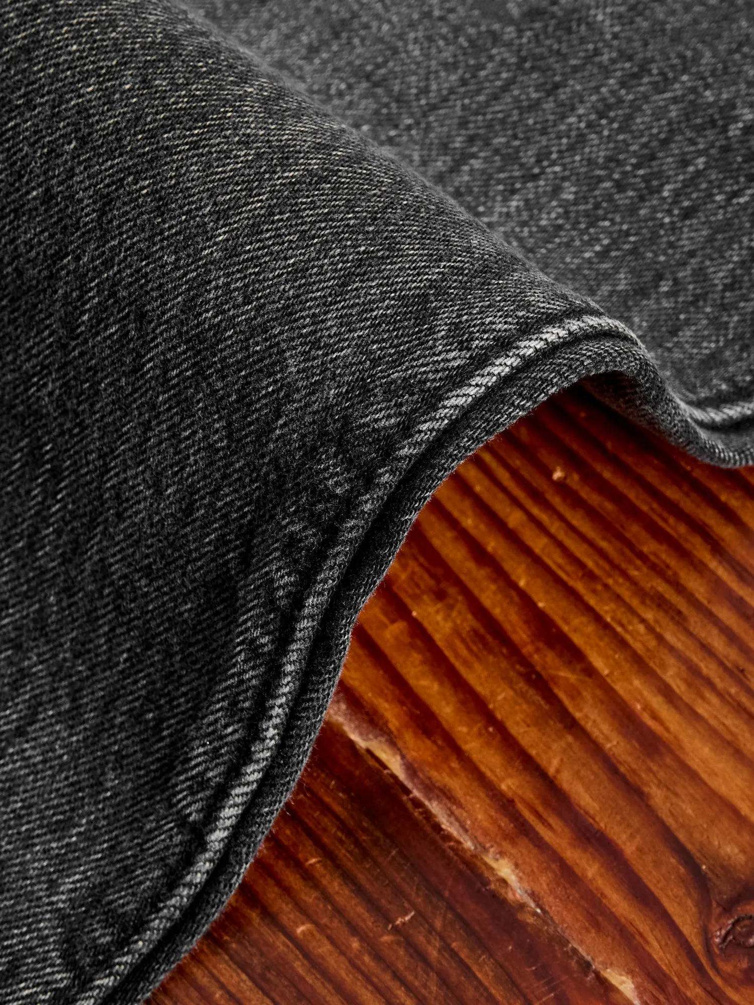105 "Black Stone Wash" 13.5oz Selvedge Denim - Standard Fit