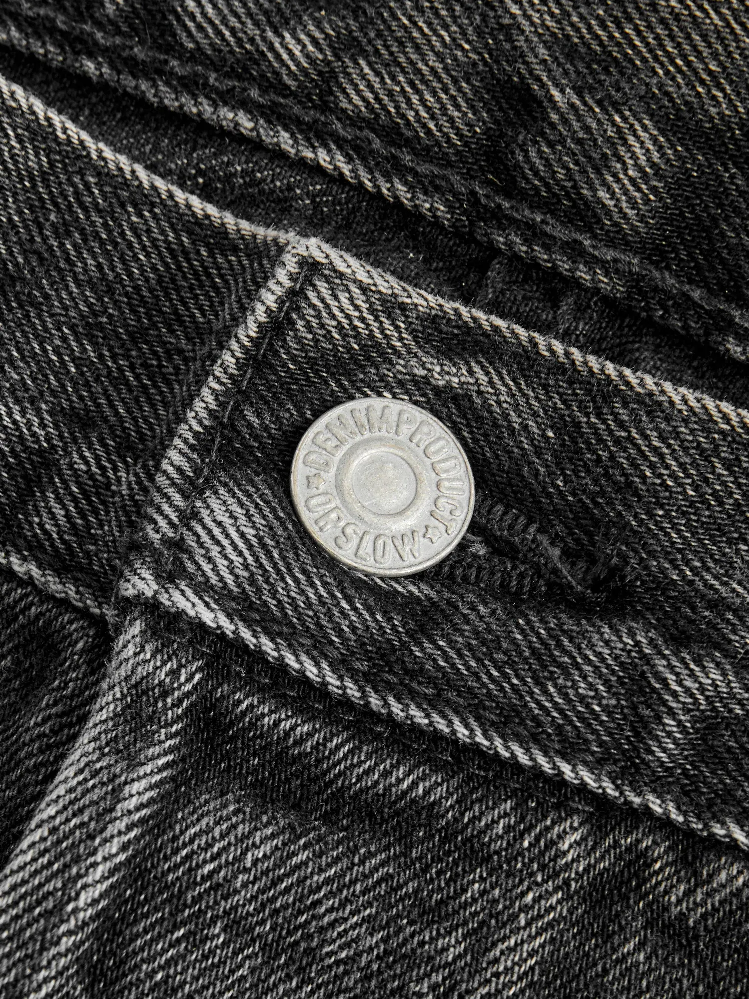 105 "Black Stone Wash" 13.5oz Selvedge Denim - Standard Fit
