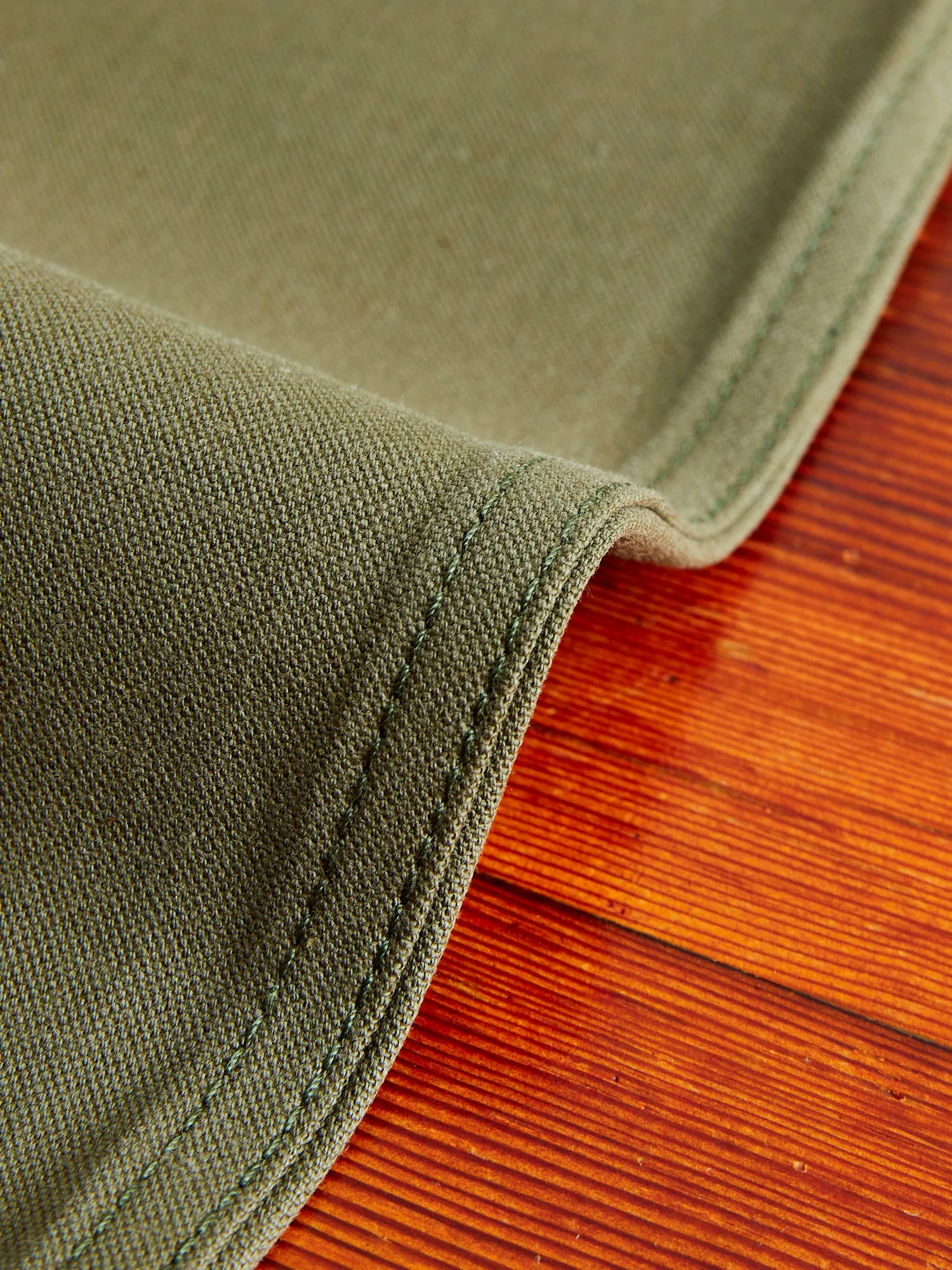 10oz Selvedge Army Green Duck Canvas - Weird Guy Fit