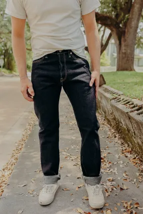 19oz Left Hand Twill Selvedge Denim Medium/High Rise Tapered Cut Jeans - Indigo IH-888S-19L