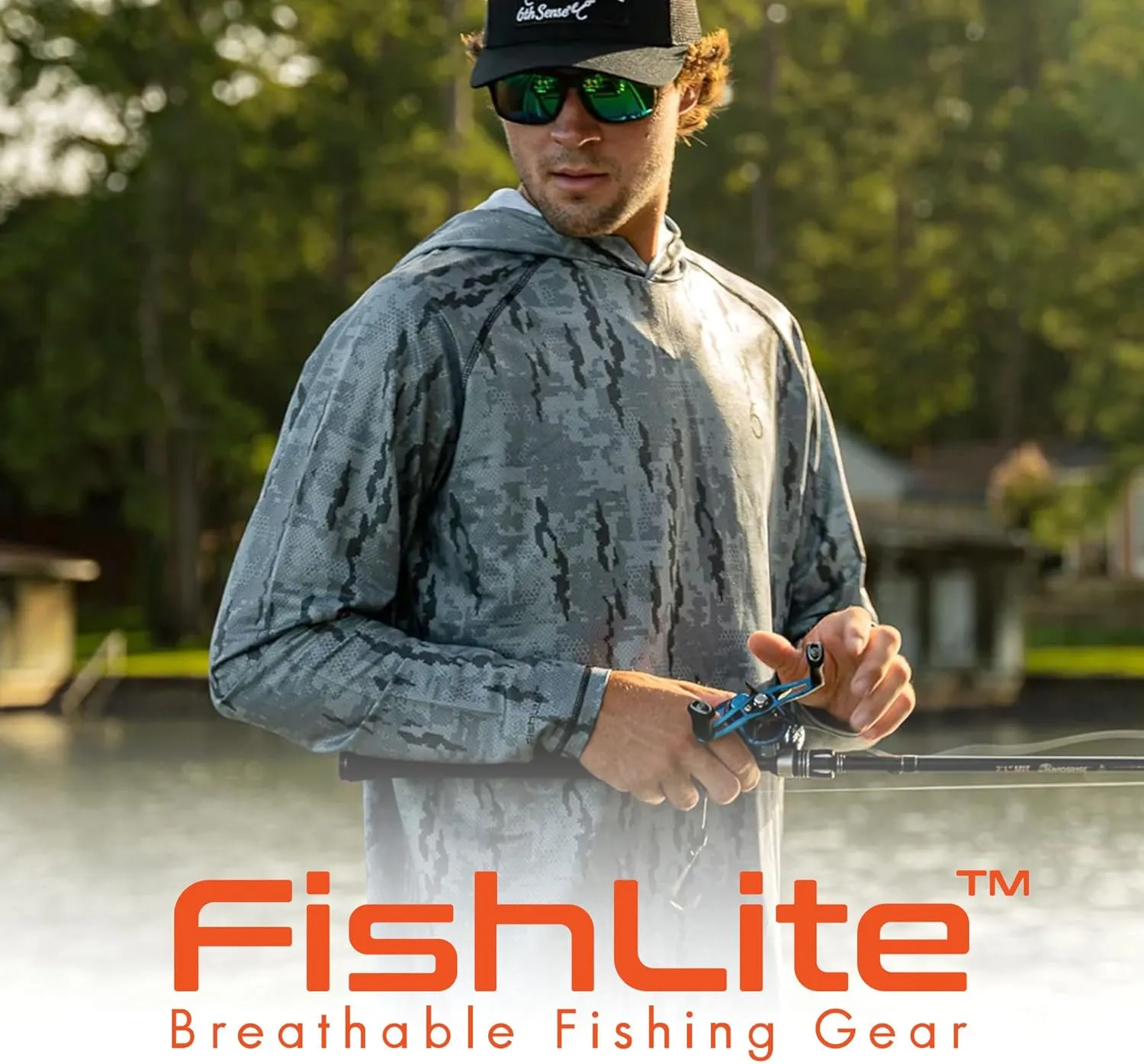 6th Sense FishLite™ Hooded Sun Shirt – Lightweight, Breathable, HexoSense™ Moisture Wicking Technology