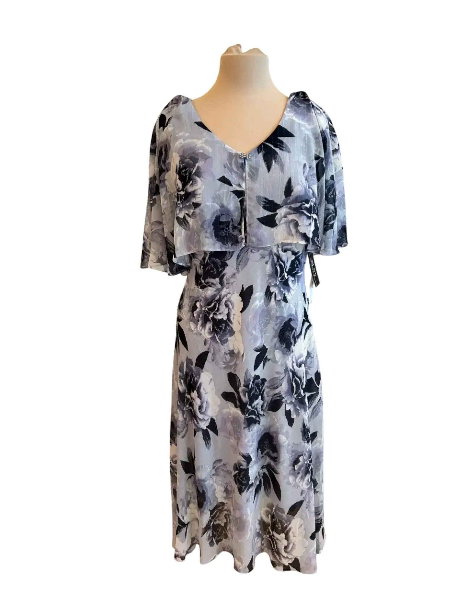 Alex Evenings - Floral Print Flowy Chiffon Dress