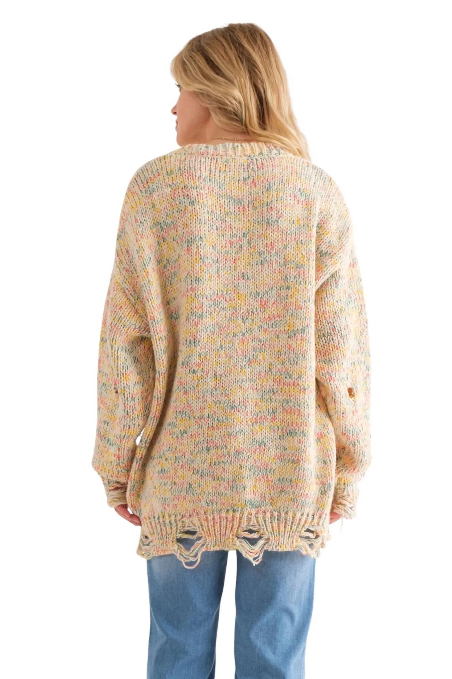 And The Why - Color Your World Distressed Sweater