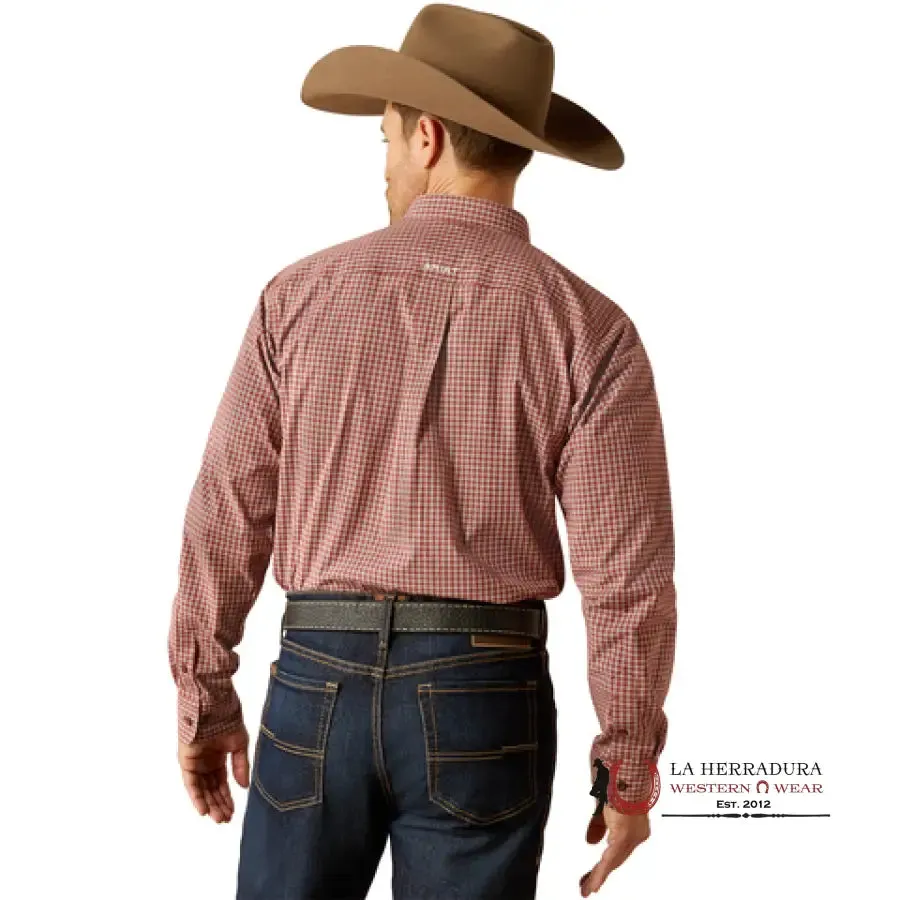Ariat Pro Pedro Fitted Long Sleeve shirt Burgundy- 3920