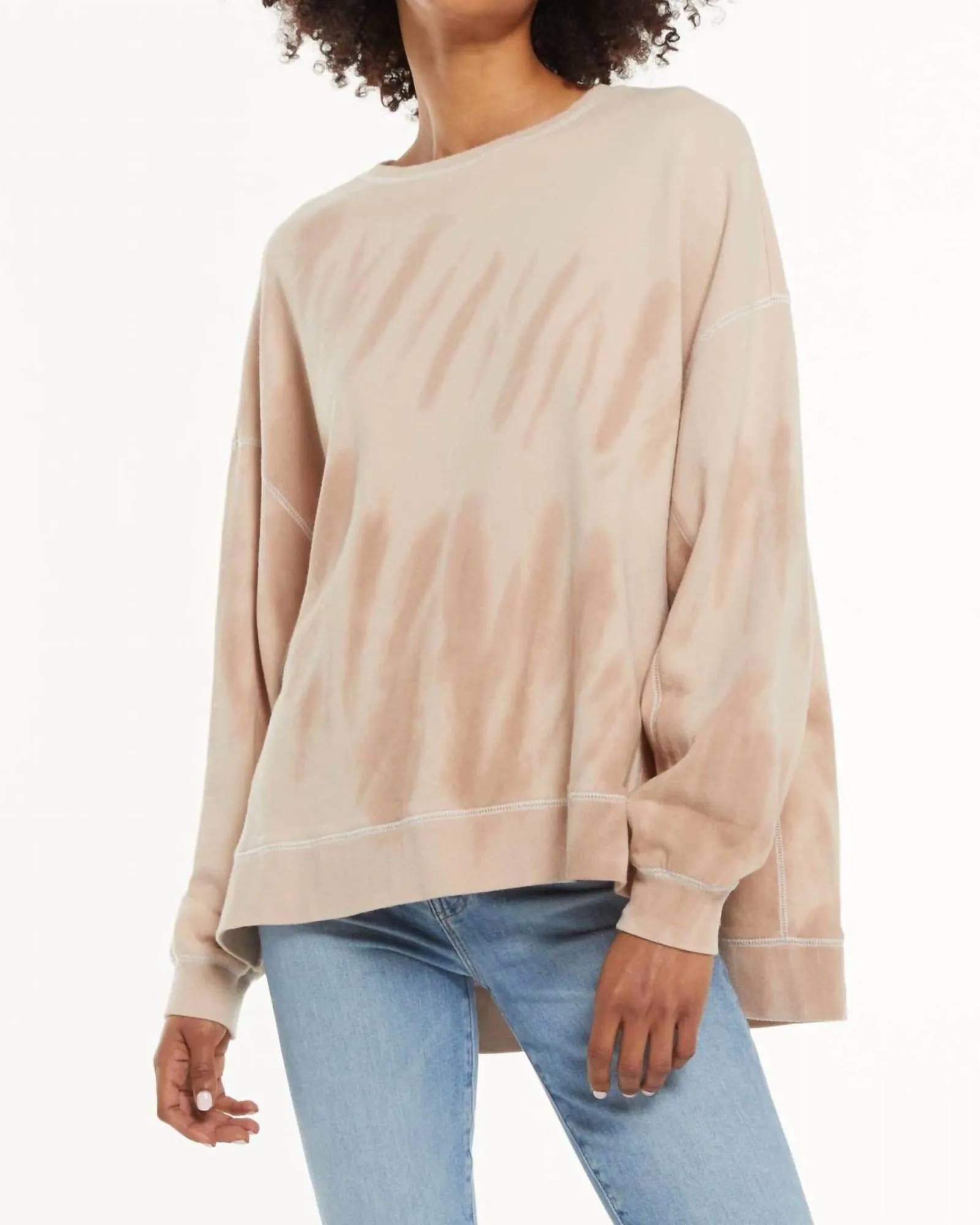 Biloxi Oversized Pullover in Natural Tie Dye | Natural Tie Dye