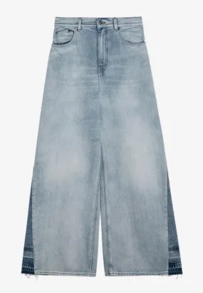 Bleached Baggy High-Waist Jeans