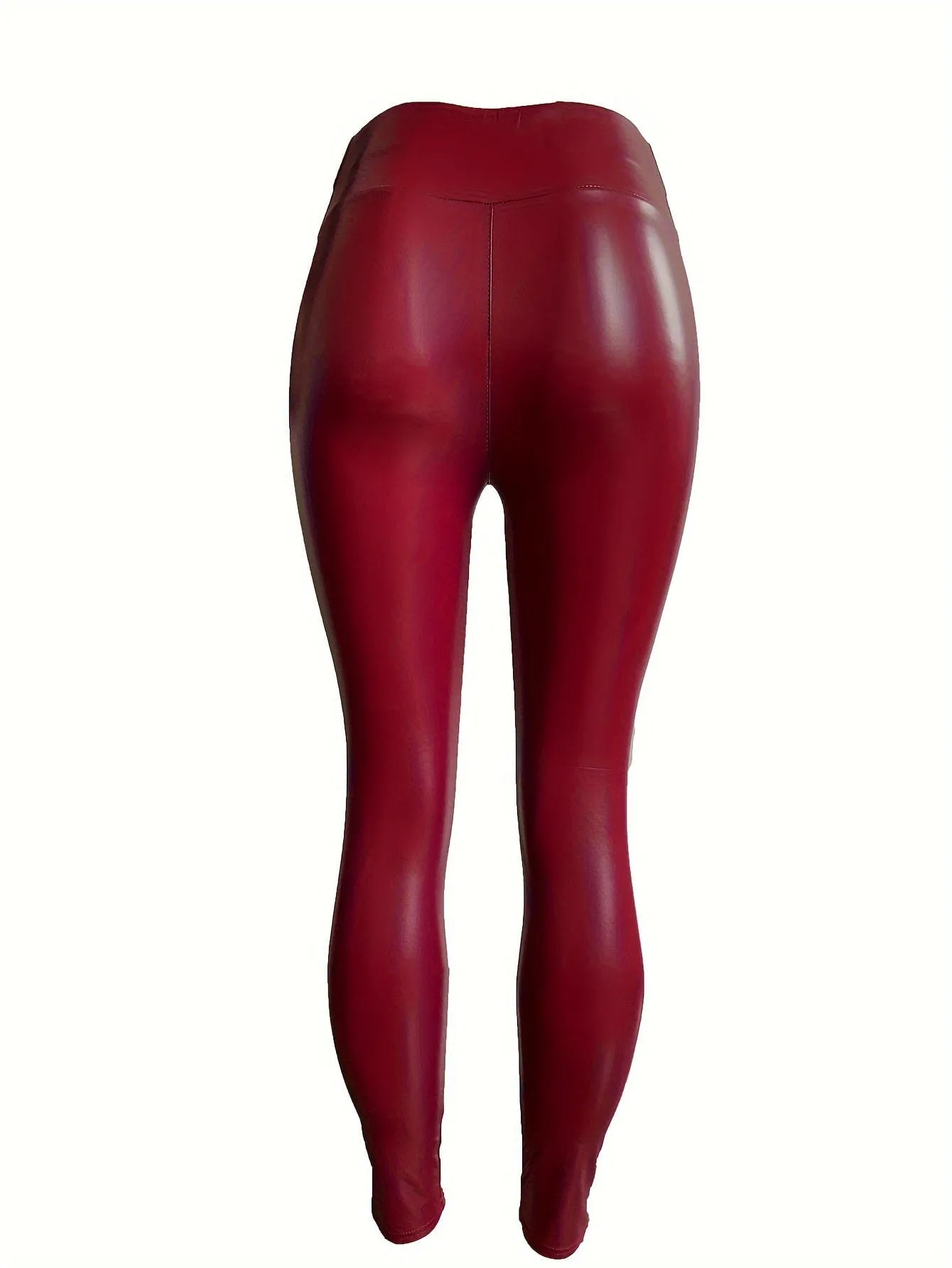Brown Faux Leather Leggings