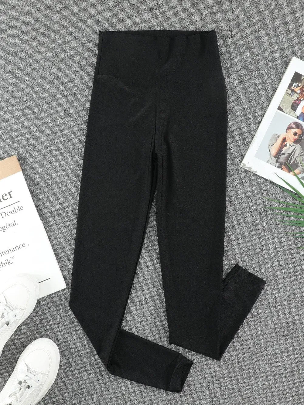 Brown Faux Leather Leggings