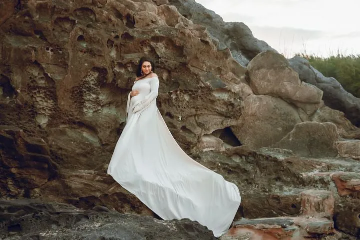 Chandler Flowy Maternity Gown