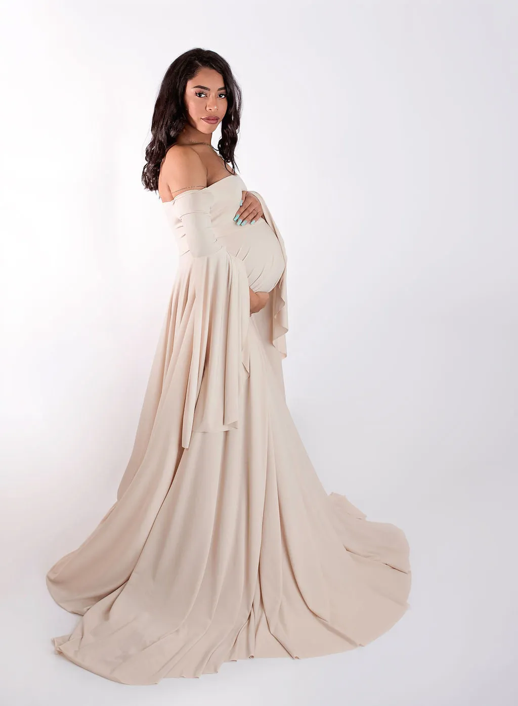 Chandler Flowy Maternity Gown