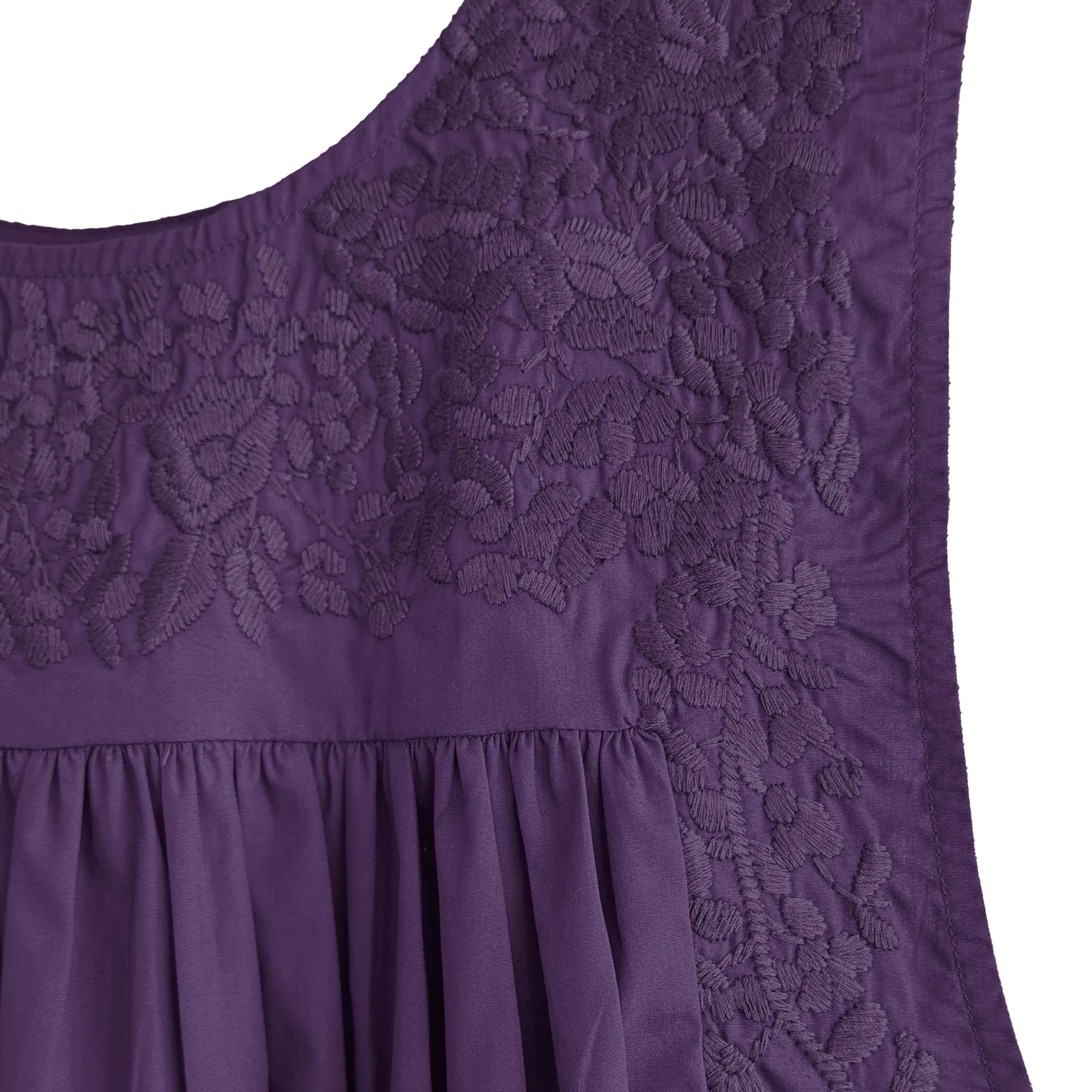Double Purple Sleeveless Blouse