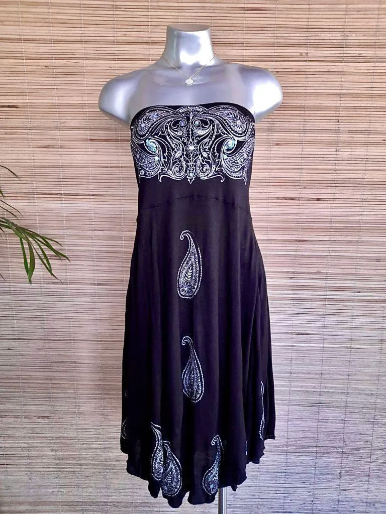 DRESS SEQUIN Black/ Silver or White/ Gold