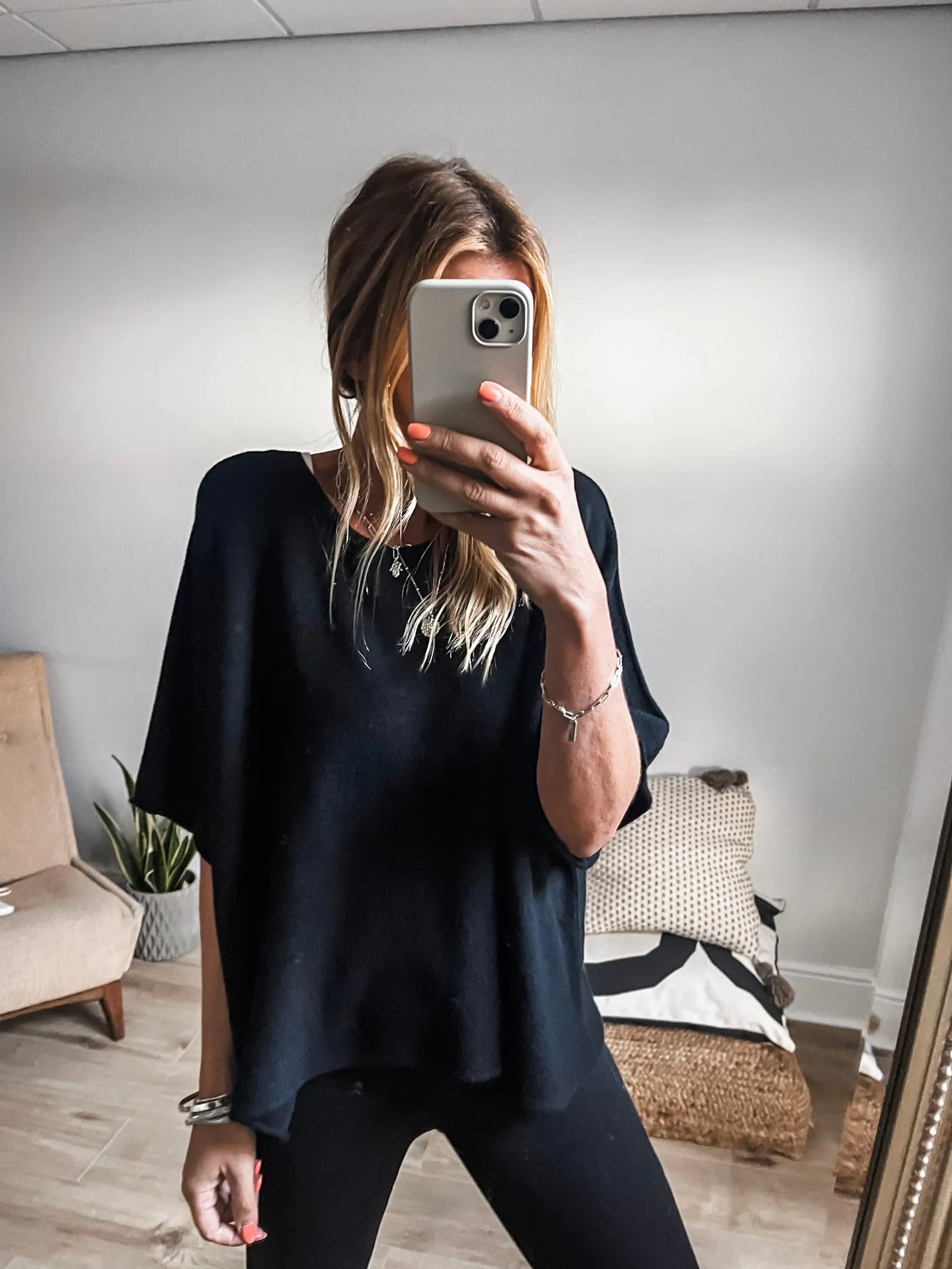 Fine Knit Batwing Jumper