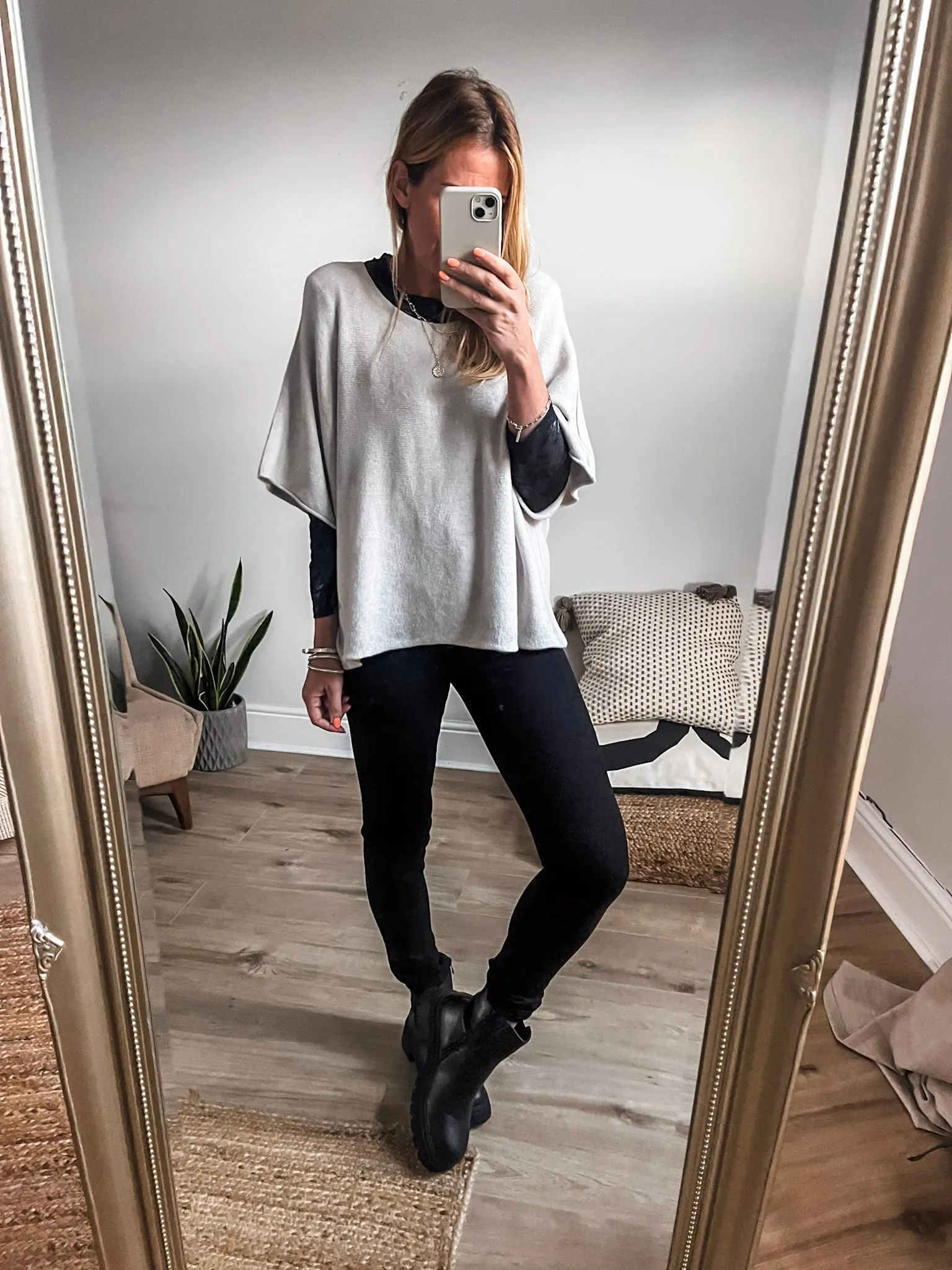 Fine Knit Batwing Jumper