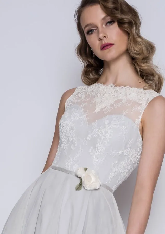 Full length Boho romantic floaty bridal dress by Lou Lou 86-Esme