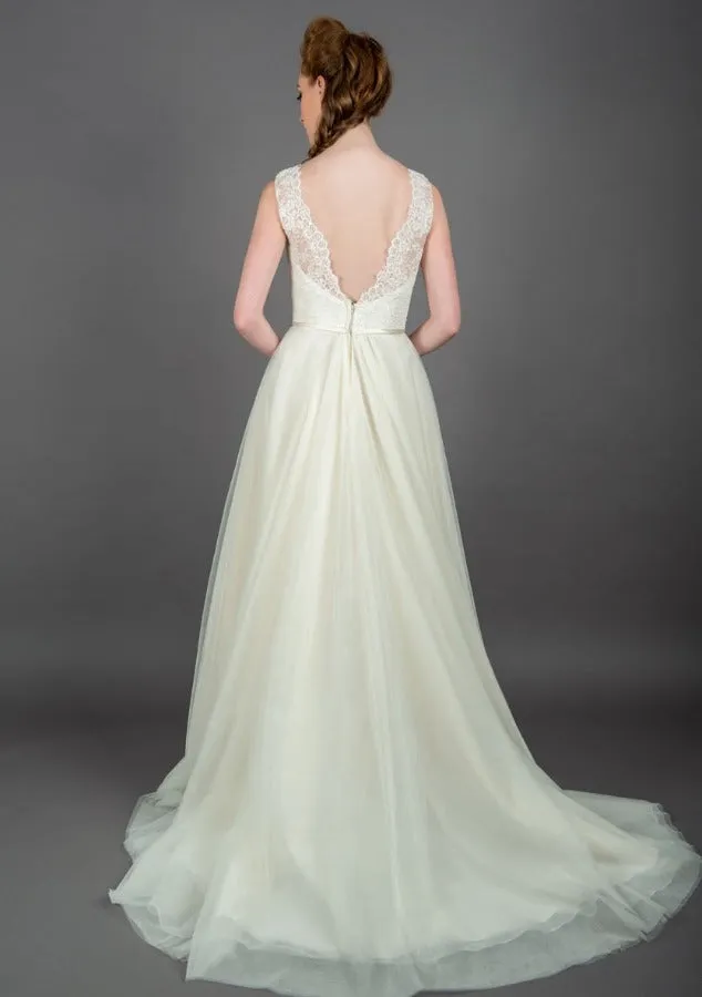 Full length Boho romantic floaty bridal dress by Lou Lou 86-Esme