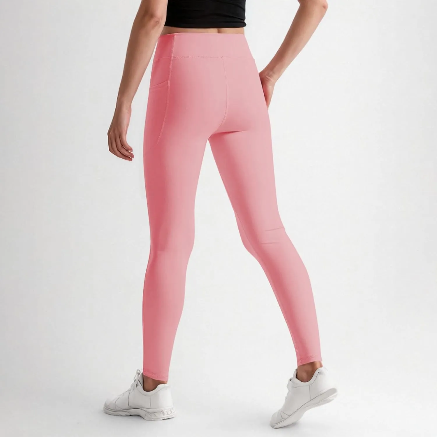 Girls Leggings Casual Seamless High Waisted Stretch Tights Dance Yoga Pants Kids Leggings with Pockets 5-12 Years