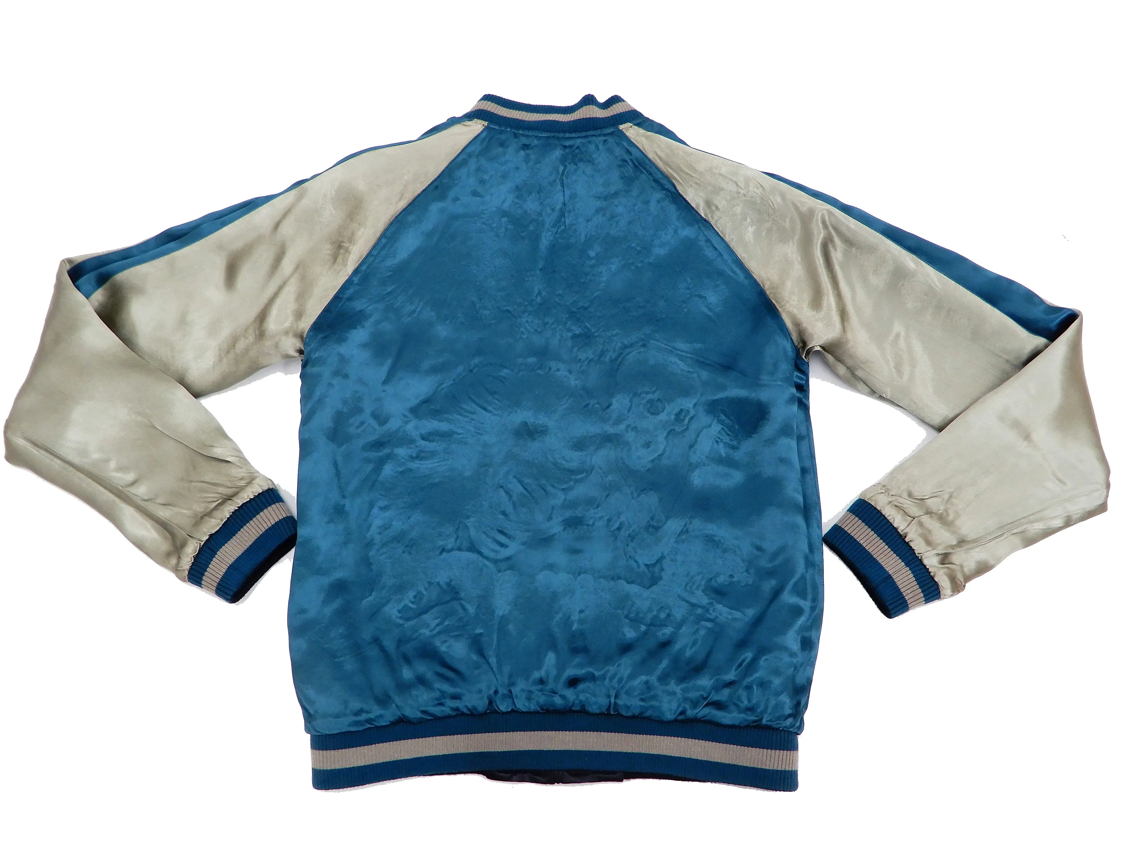 Hanatabi Gakudan Men's Japanese Souvenir Jacket Japanese Skeleton Art Sukajan Script SSJ-037