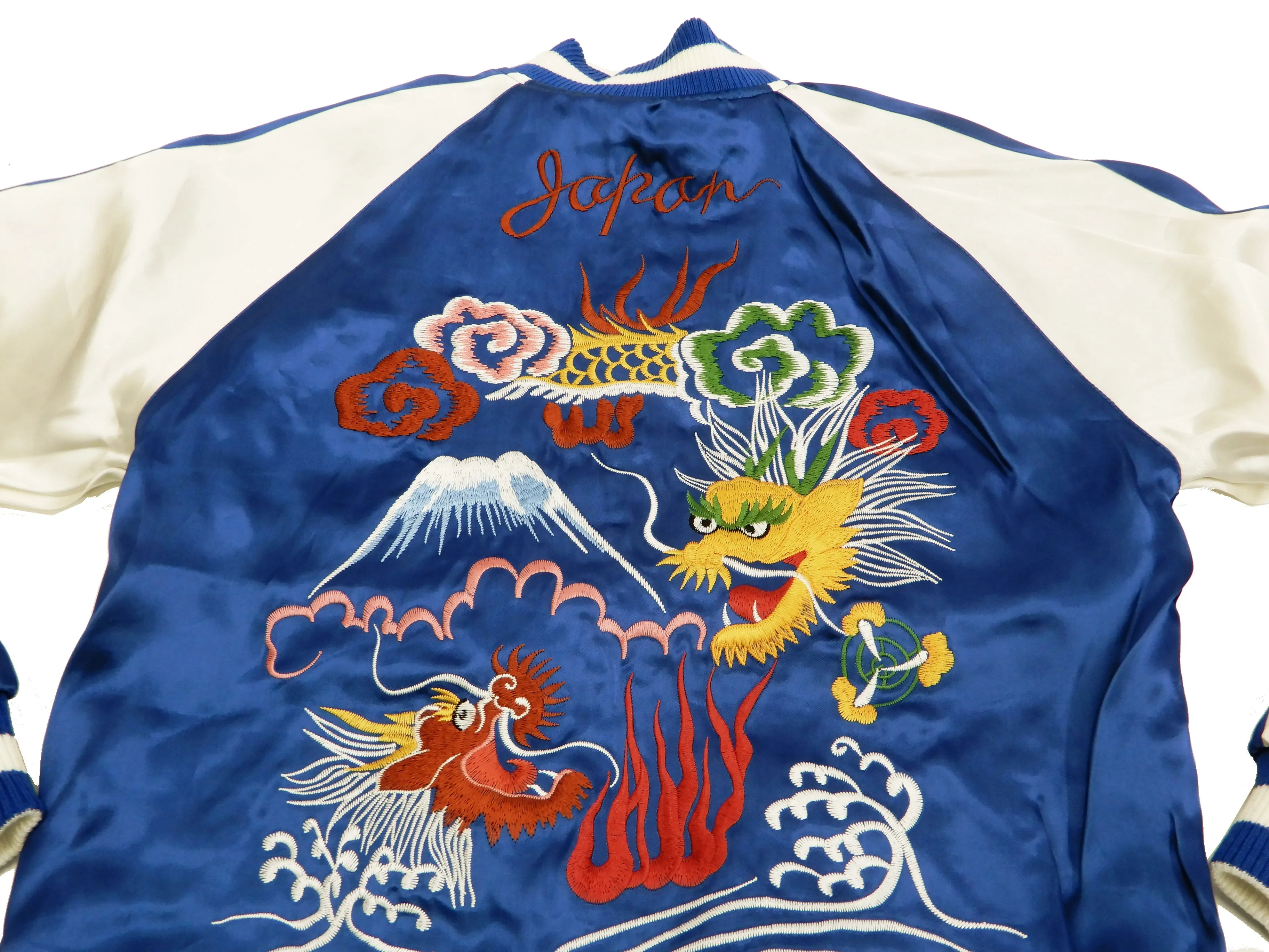 Hanatabi Gakudan Men's Velvet Japanese Souvenir Jacket Japan Map Sukajan Script SVJ-001