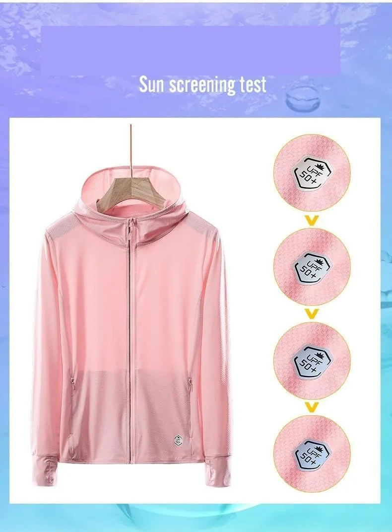 HOLLYWEED Men's and Women's Summer Sunscreen Clothing Thin Breathable Summer