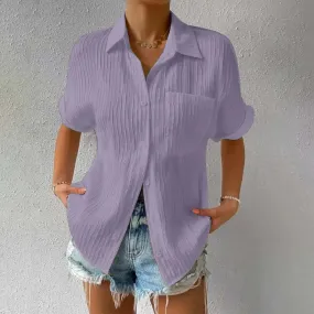 Lenora - Minimalist Buttoned Blouse for Women