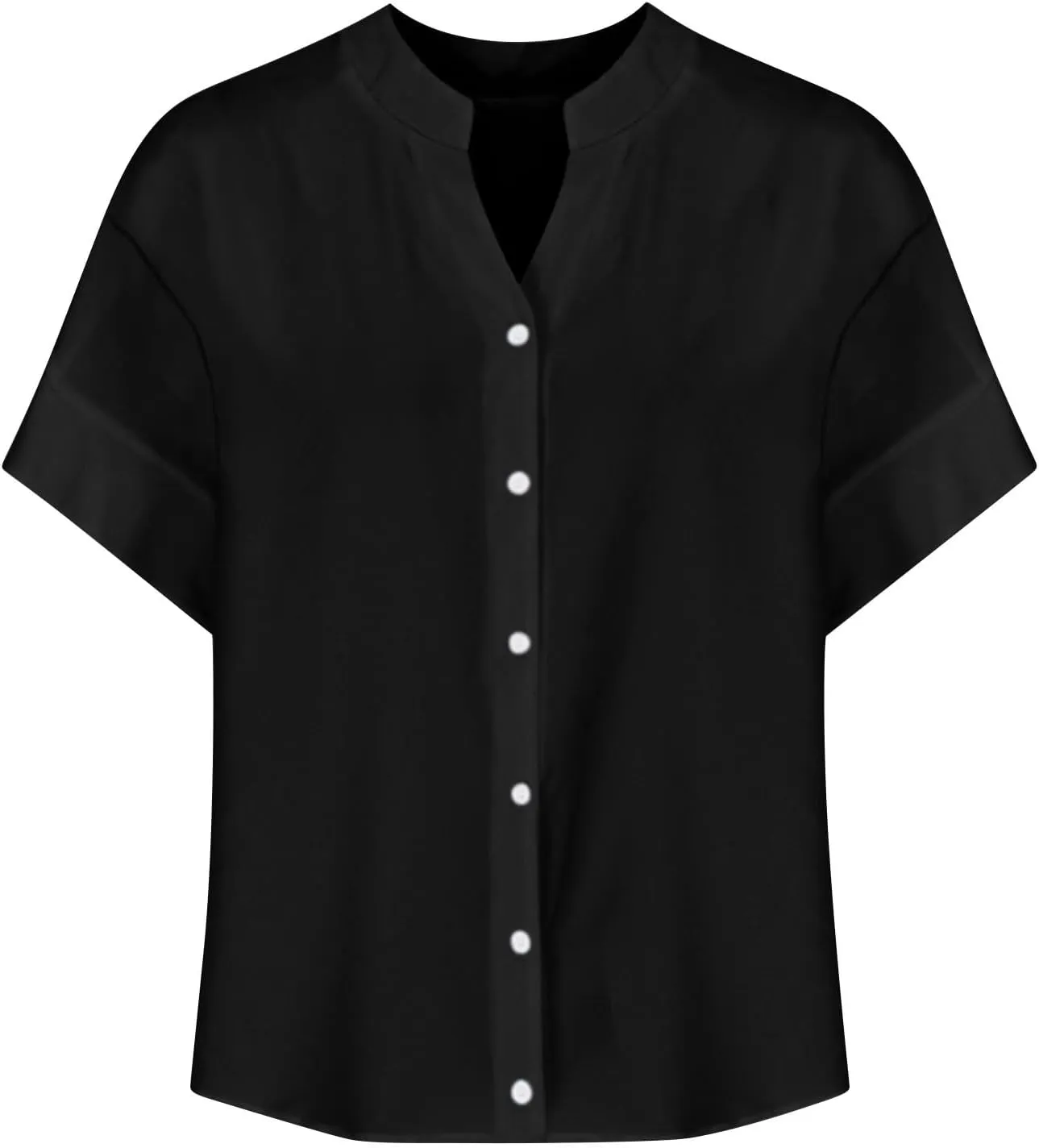 Linen Shirts for Women Short Sleeve Button Down Tops Loose Fit Dressy Trendy Tunic Tops Cute Casual Summer Outfits 2025
