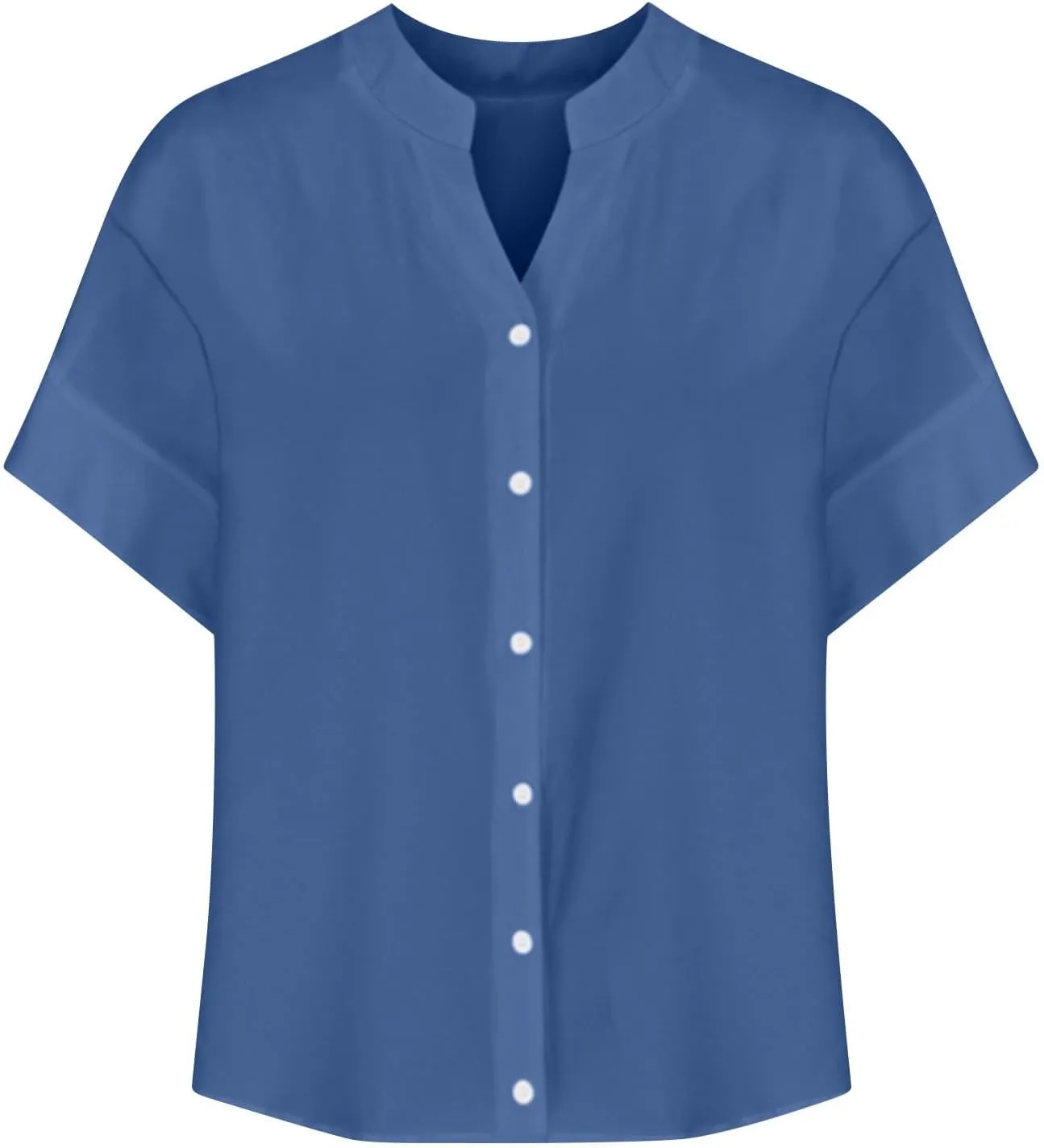 Linen Shirts for Women Short Sleeve Button Down Tops Loose Fit Dressy Trendy Tunic Tops Cute Casual Summer Outfits 2025