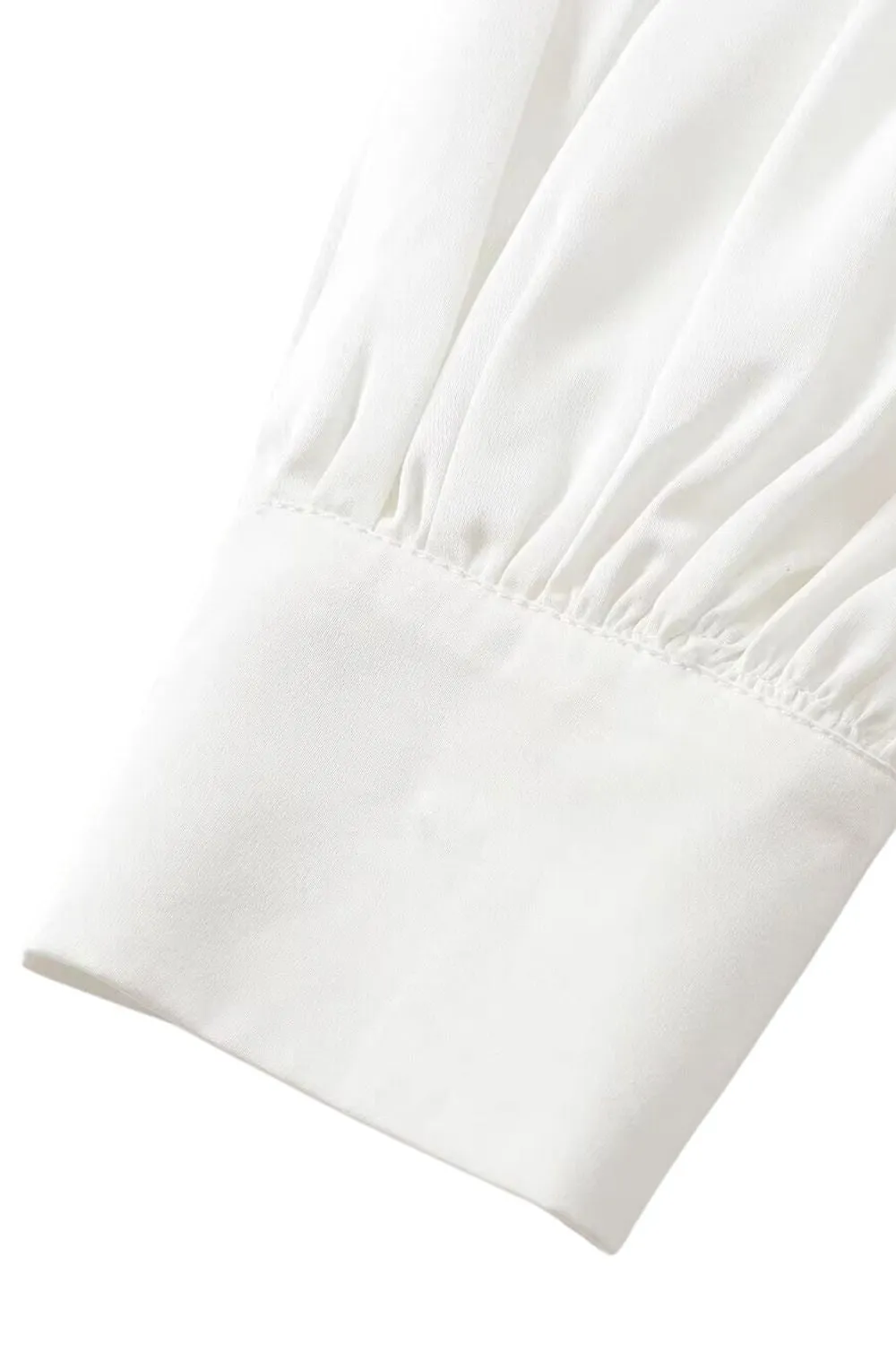 ‘Maya’ Minimalist Knot-Detail Satin-Feel Shirt