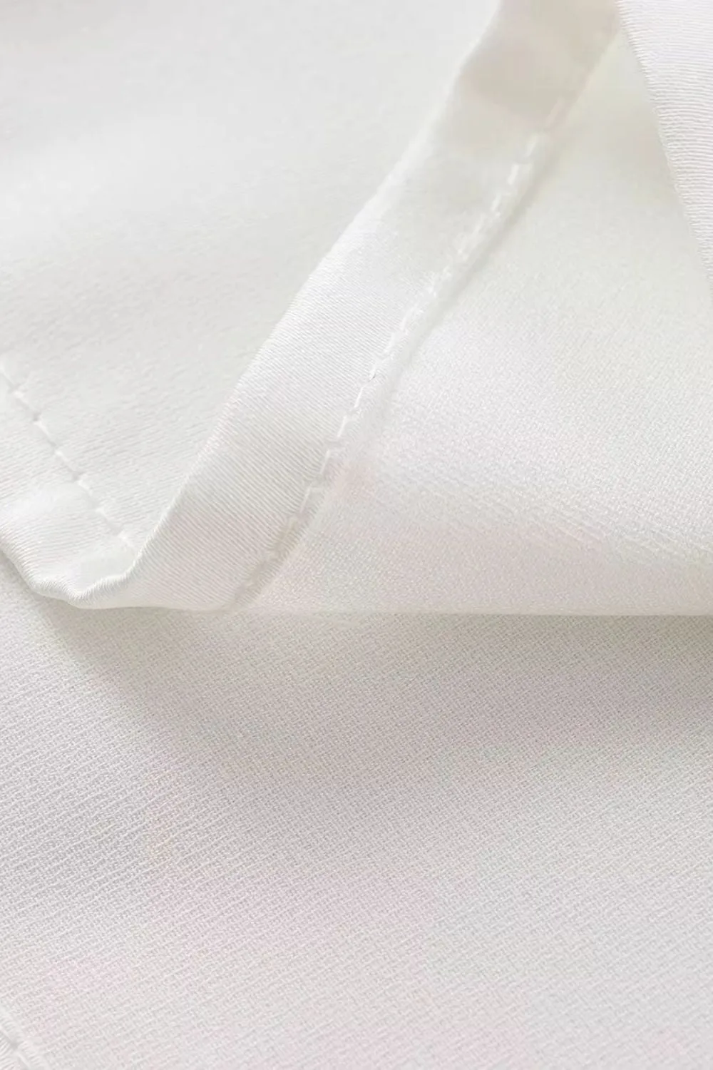‘Maya’ Minimalist Knot-Detail Satin-Feel Shirt