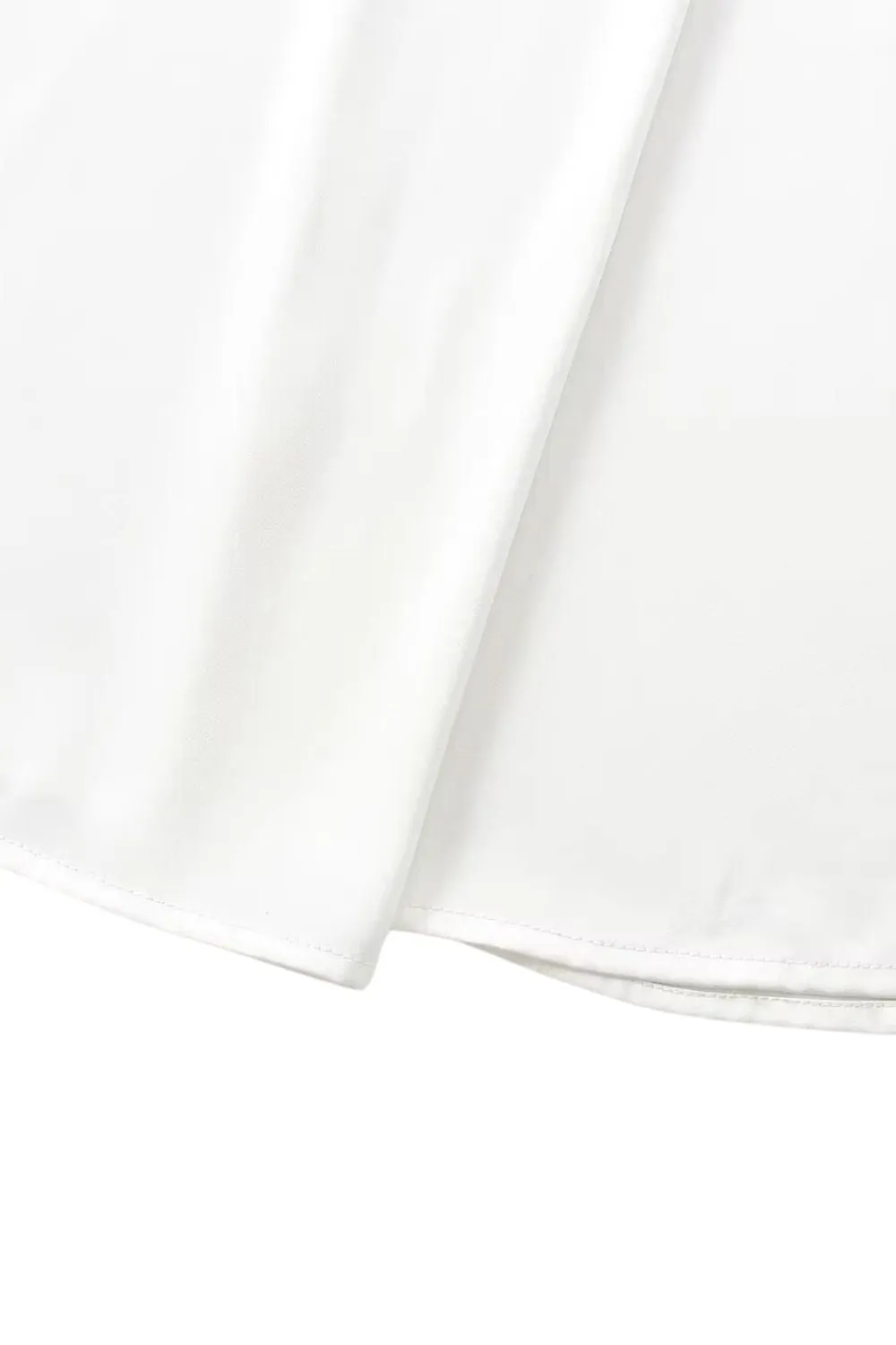 ‘Maya’ Minimalist Knot-Detail Satin-Feel Shirt