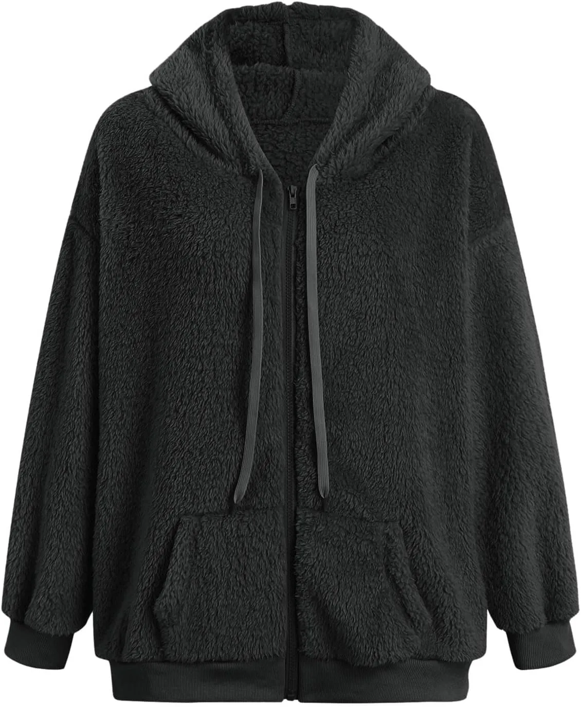 Men's Cashmere Sweaters, Men's Full Zip Fleece Flannel Jackets Shirt Cotton Hoodies Soft Warm Coat for Men with Hood