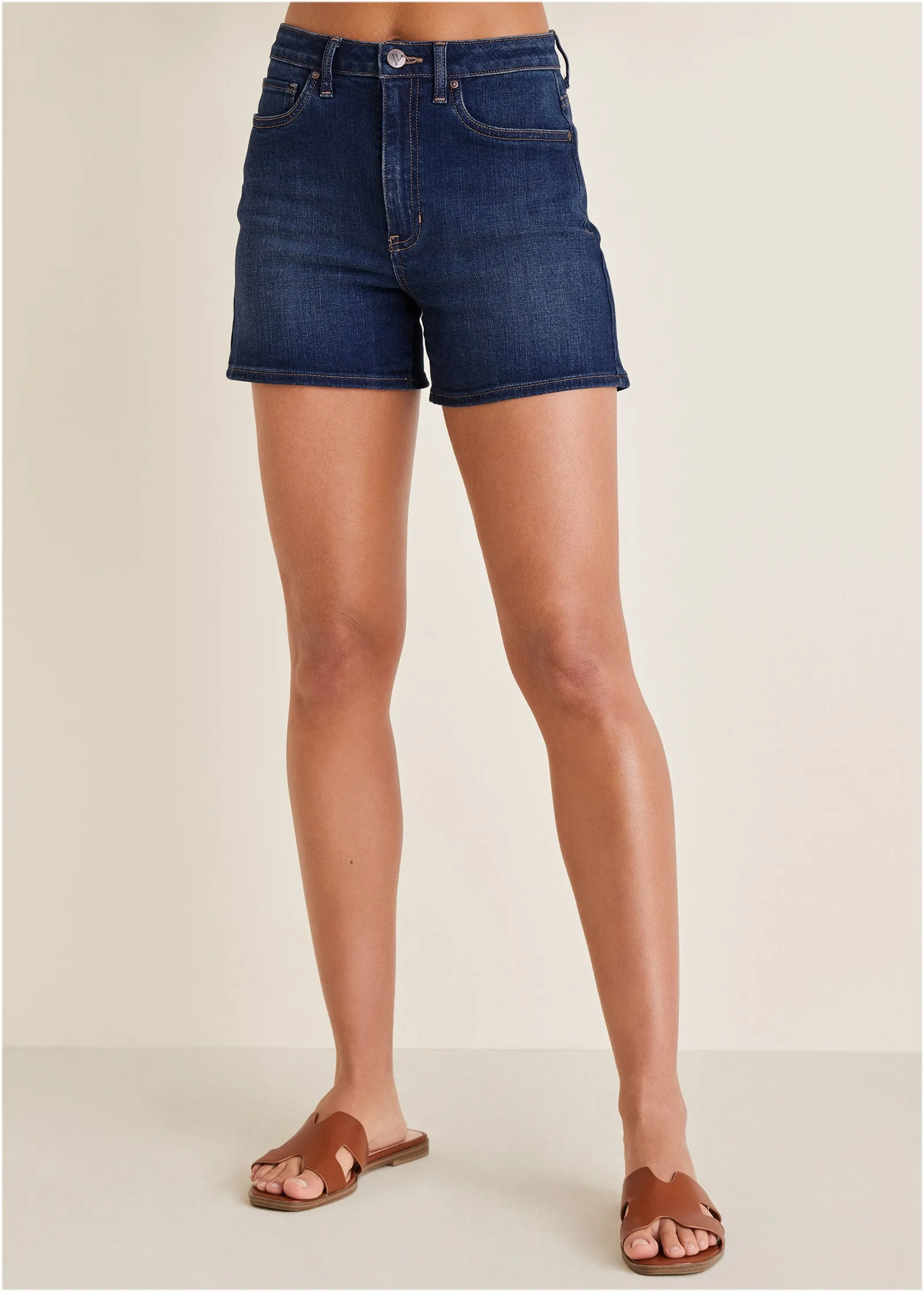 Naomi Denim Shorts - Dark Wash