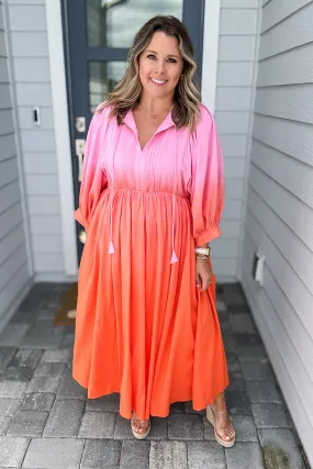 Ombre Forever Maxi Dress - Pink   Orange