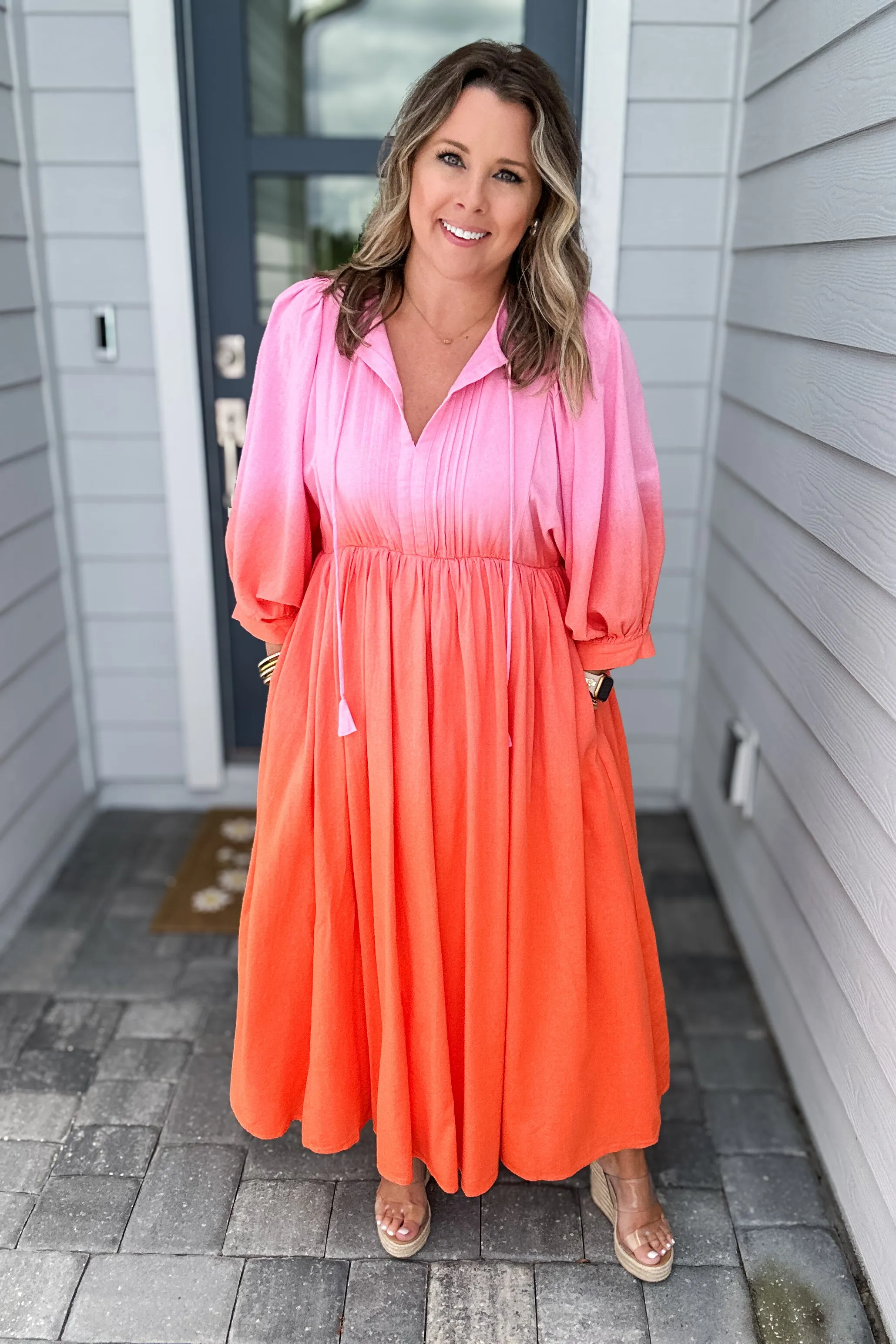 Ombre Forever Maxi Dress - Pink   Orange