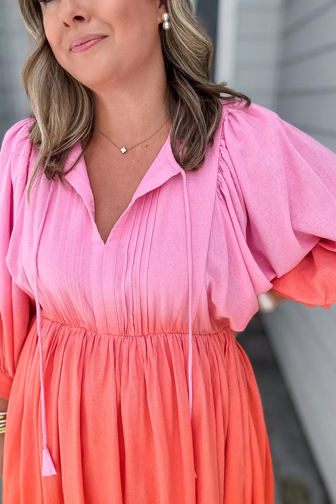 Ombre Forever Maxi Dress - Pink   Orange