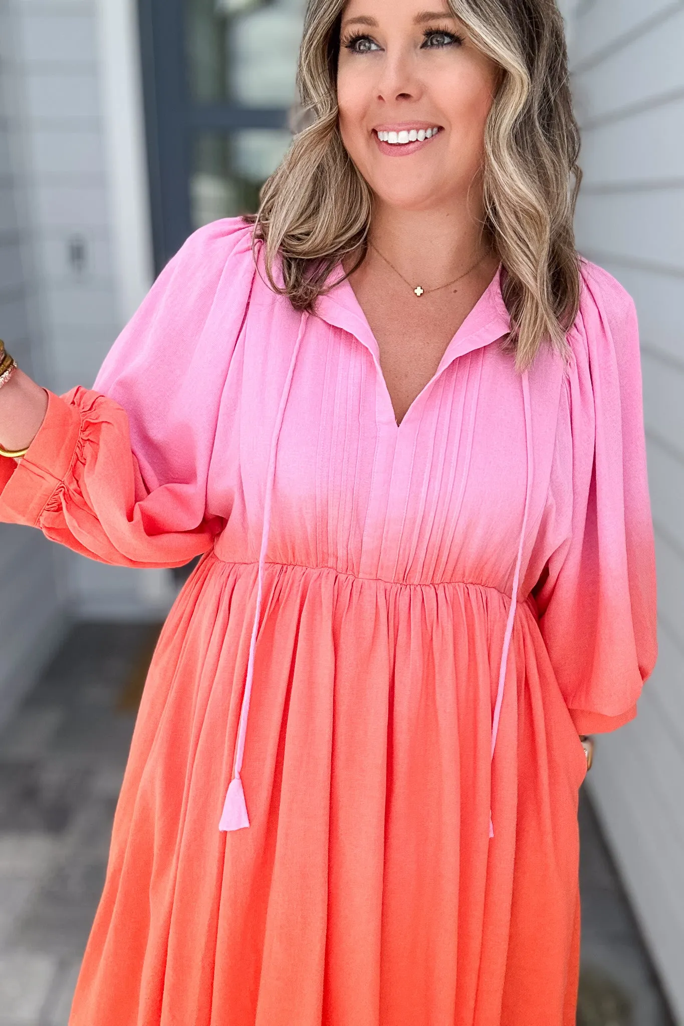 Ombre Forever Maxi Dress - Pink   Orange