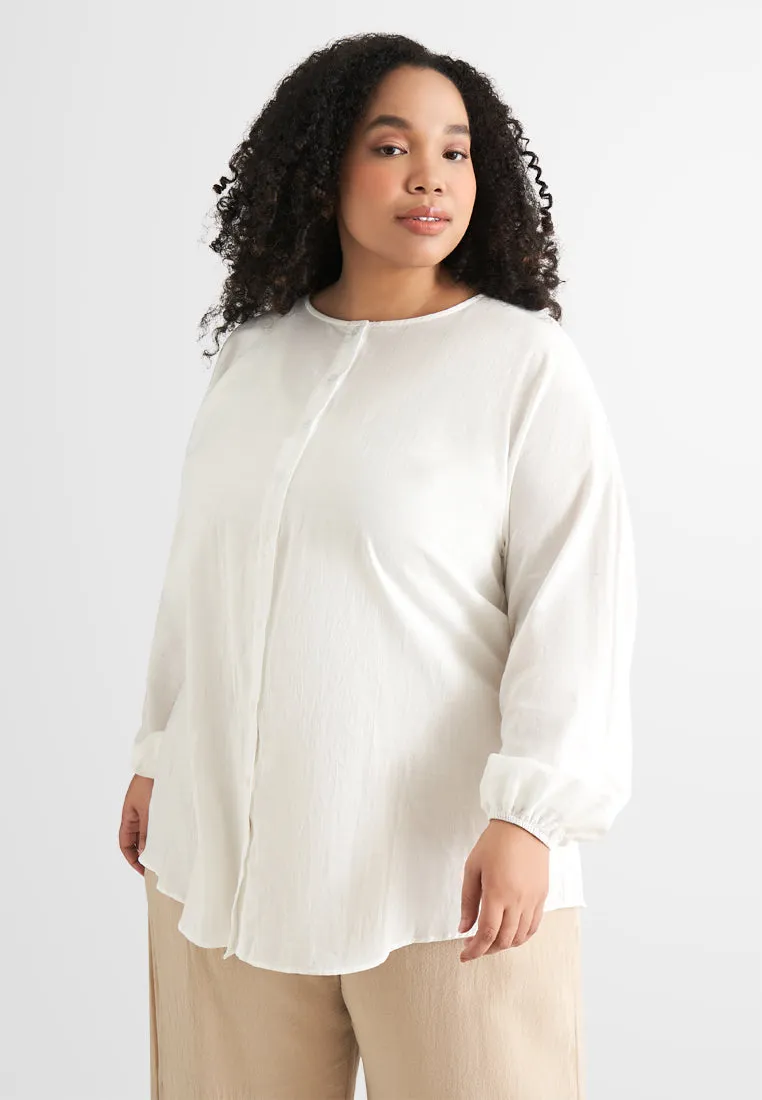 Paloma Minimalist Cotton Button Blouse