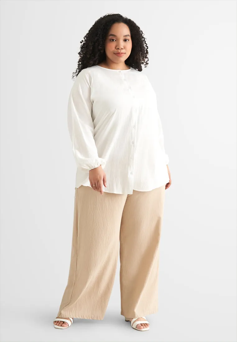 Paloma Minimalist Cotton Button Blouse