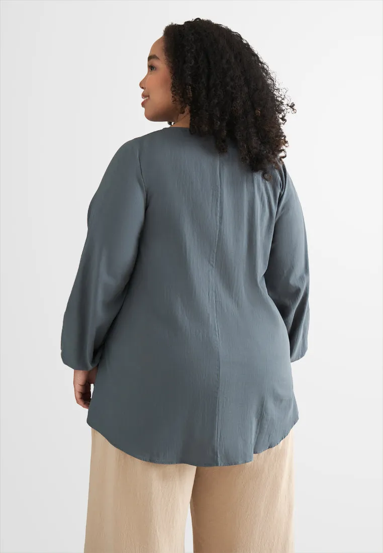 Paloma Minimalist Cotton Button Blouse
