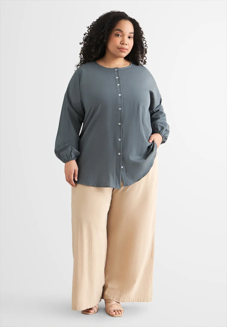 Paloma Minimalist Cotton Button Blouse