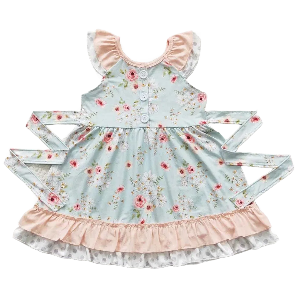 "Floral Fun" Girls Boho Party Dress