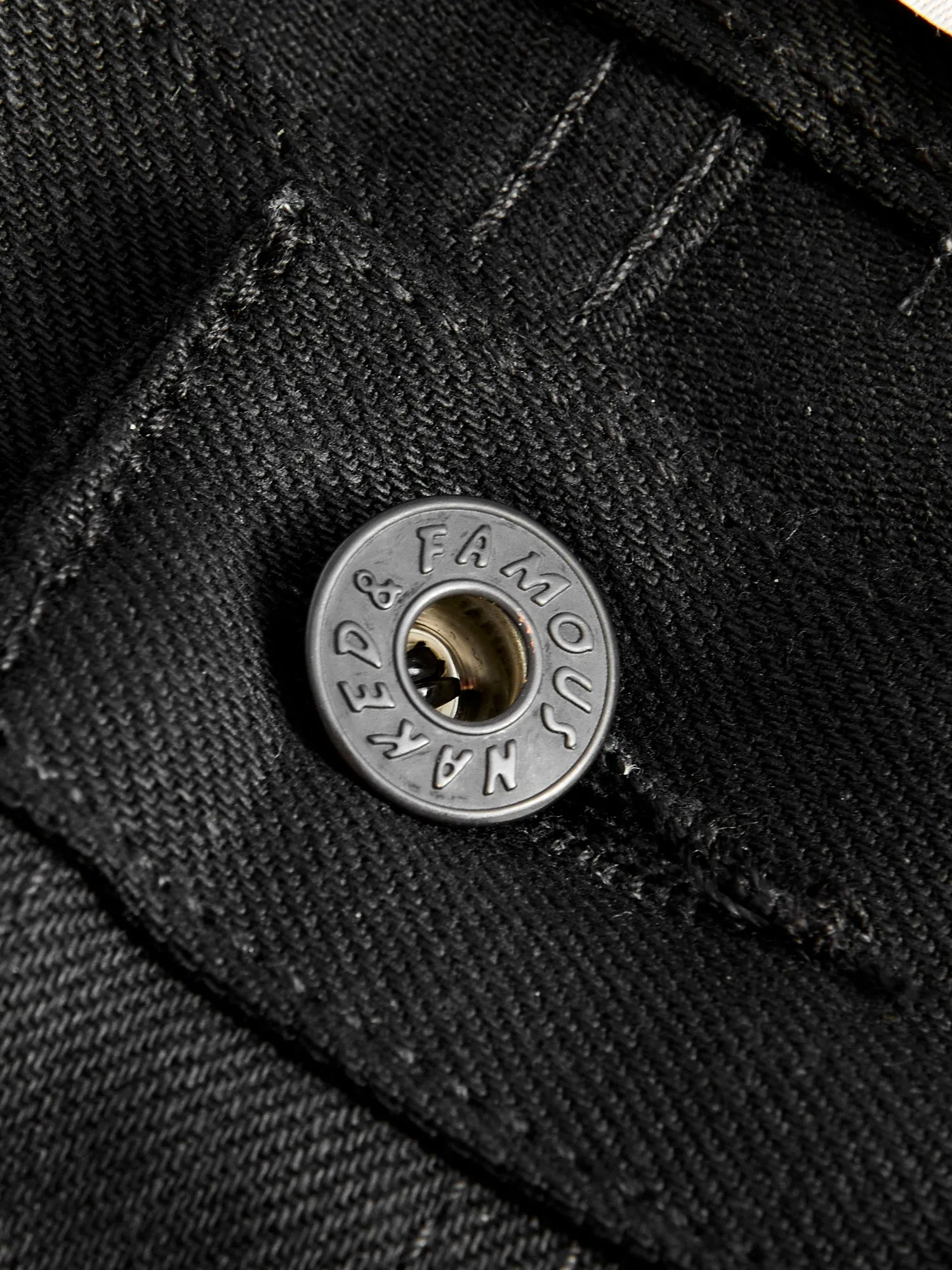 "Solid Black" 13oz Selvedge Denim - Strong Guy Fit