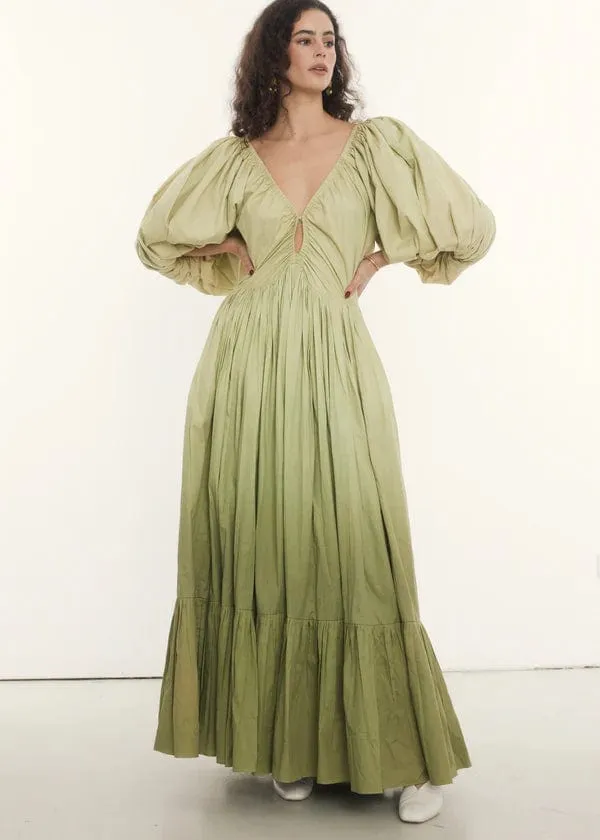 Rooh Collective Birthday Gown - Pistachio Ombre - Maternity Photoshoot Dress
