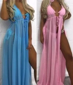 Sexy Orange Maxi Dress Beach Coverup