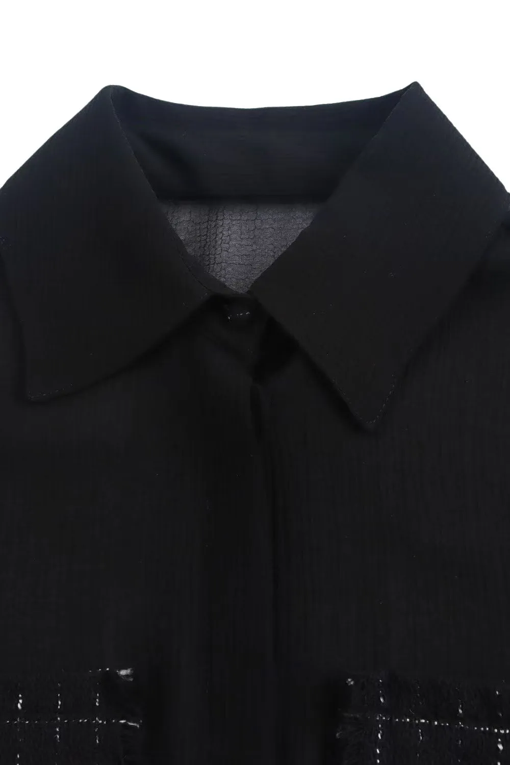 ‘Skylar’ Minimalist Color-Block Pocket Shirt