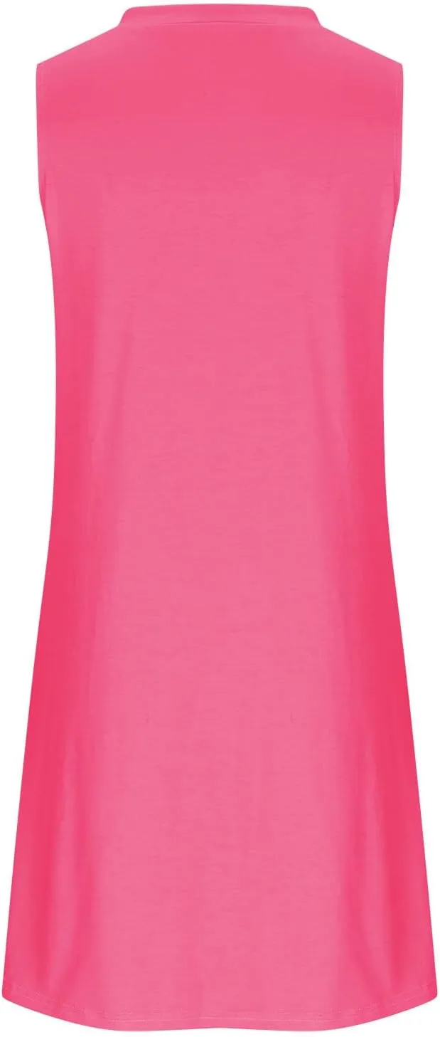 Sleeveless Women Summer Dresses Aline Mini Dress Swing Dress Solid Color Vacation Beach Dress Casual Dress