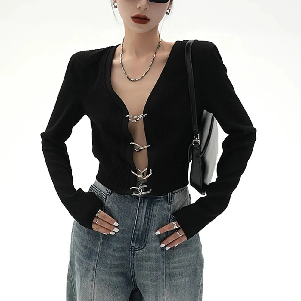 Solid Casual Minimalist Blouses For Women V Neck Long Sleeve Temperament Slimming Blouse Female Fashion Clothing