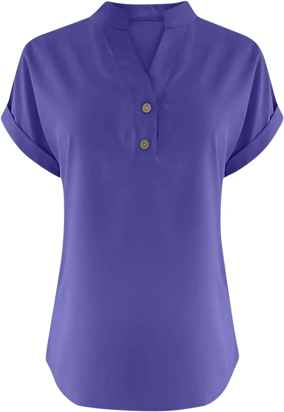 Summer Tops for Women 2025 Vacation Trendy Short Sleeve Cotton Linen Shirts Dressy Casual V Neck Buttons Blouse tees