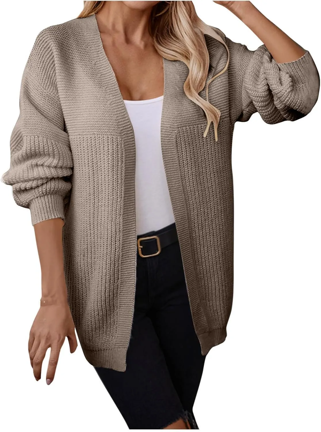 Sweaters for Women Trendy Oversized Soft Knit Cardigan Sweater Long Sleeve Loose Casual Fall Winter Cardigans